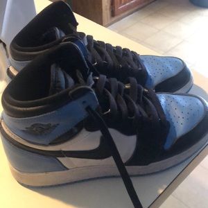 Blue,black,and white Jordan 1’s